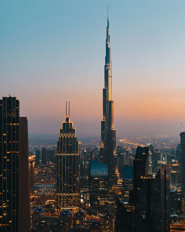 Dubai skyline at dusk